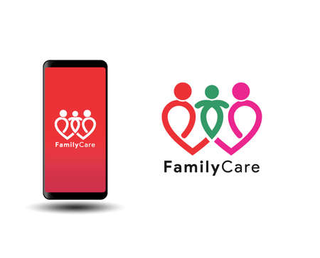 family care vector logo icon symbolのイラスト素材