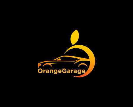 Logotype Orange Letter O shape of orange. for any company like business relate to food. fruit. store. market. technology. business and otherのイラスト素材
