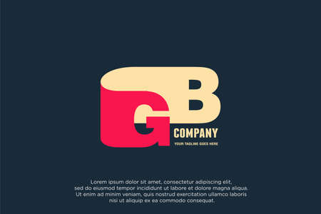 logotype combination letter G and B monogram logo concept and letter mark style usable logo design illustration for business. industry. technology web icon design elementのイラスト素材