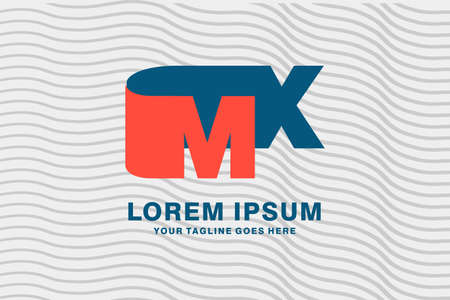 combination letter M and X monogram icon concept and letter mark style usable design illustration for business. industry. technology web icon design elementのイラスト素材
