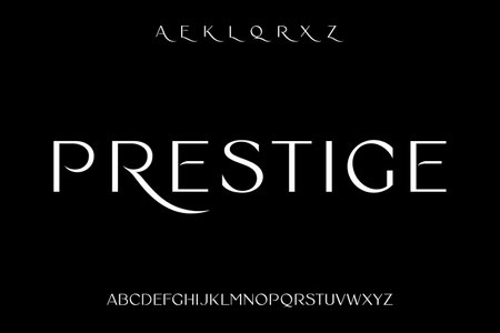 Elegant luxury display font vector with alternatesのイラスト素材