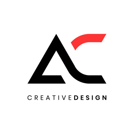 Modern simple letter AC logo design vector illustrationのイラスト素材