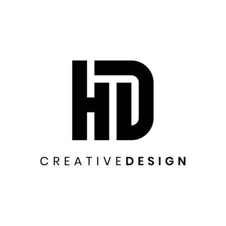 Unique and modern bold abstract letter HD logo design vectorのイラスト素材