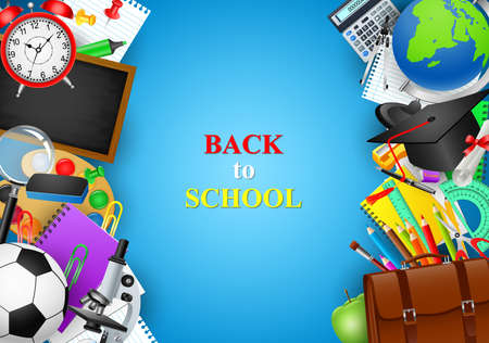Back to School Colorful,illustrationsの写真素材