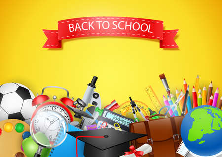 Back to School Colorful, illustrationsの写真素材