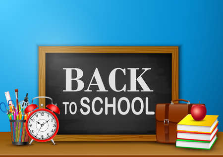 Back to school background, vector illustration.のイラスト素材