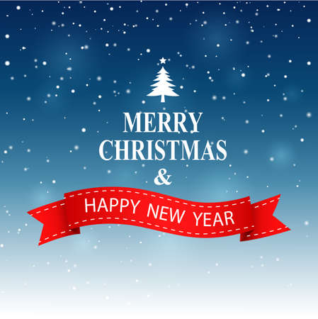 Merry Christmas Landscape. Vector illustrationのイラスト素材