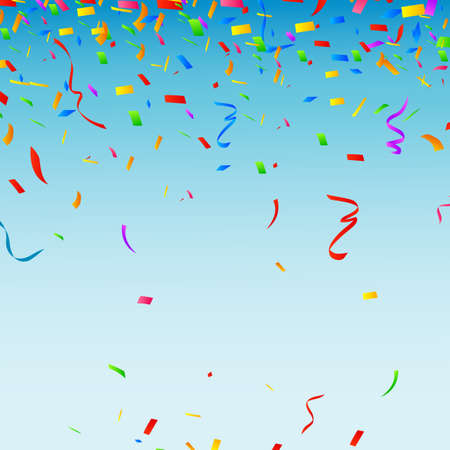 Bright colorful vector confetti backgroundのイラスト素材