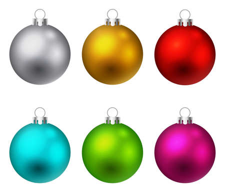 Colorful christmas ballの写真素材