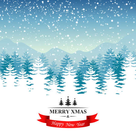 Merry Christmas Landscapeの写真素材