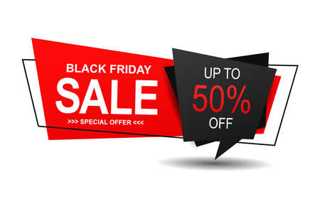 Black Friday sale banner with trendy flat geometry.vector illustrationのイラスト素材