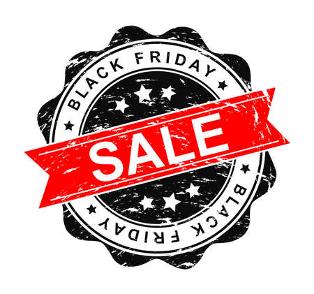 Black friday grunge stamp.のイラスト素材