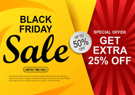 Black Friday sale banner.  illustrationの写真素材