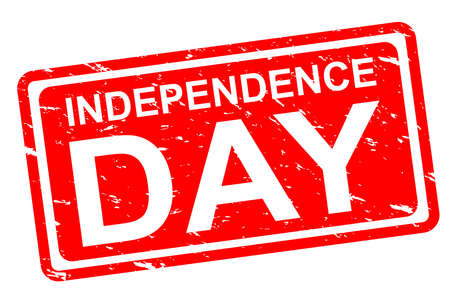 independence day stamp, vector illustrationのイラスト素材