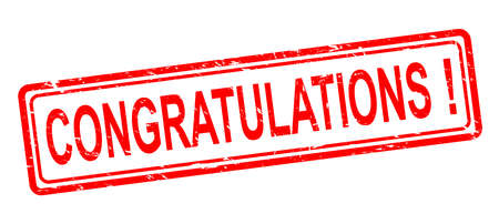 vector illustration of congratulations stampのイラスト素材