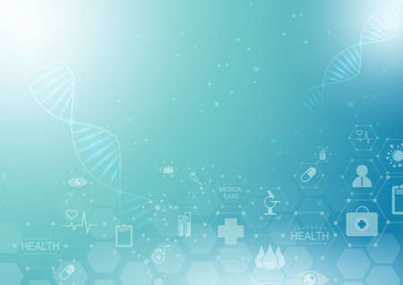 Abstract Background health care and science icon pattern medical innovation concept. vector illustrationのイラスト素材