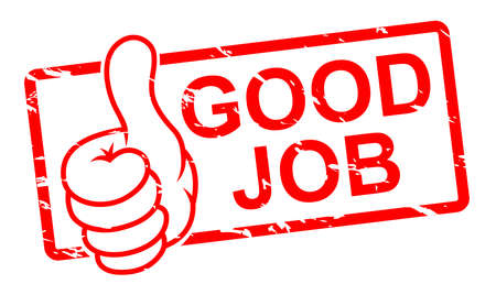 good job stamp, illustrationの写真素材