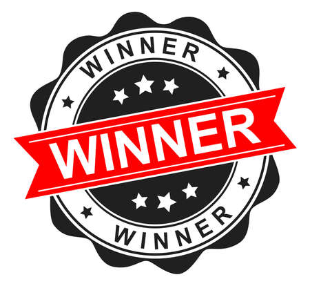 winner stamp, illustrationの写真素材