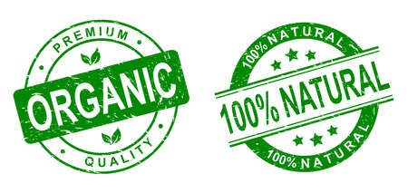 organic grunge stamps, illustrationの写真素材