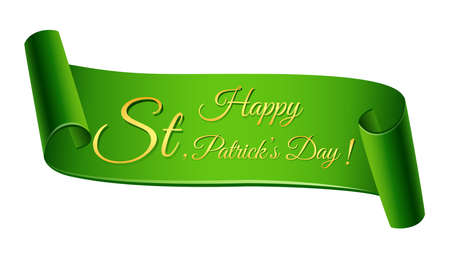 St. Patricks Day, abstract background with green paper. illustrationの写真素材
