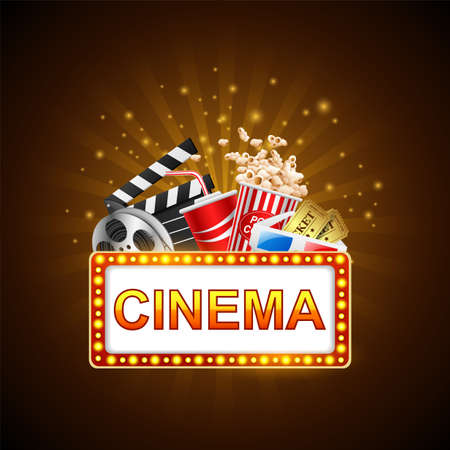cinema design over black background. illustrationの写真素材