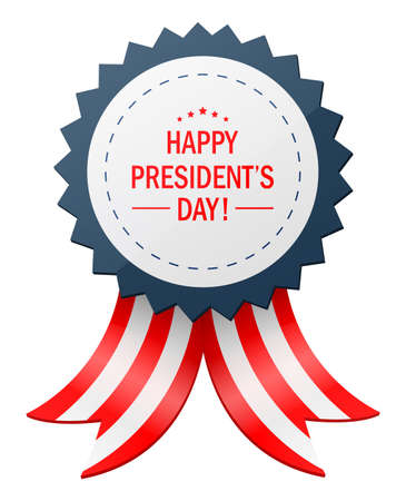 Happy presidents day with ribbon banner. vector illustrationのイラスト素材