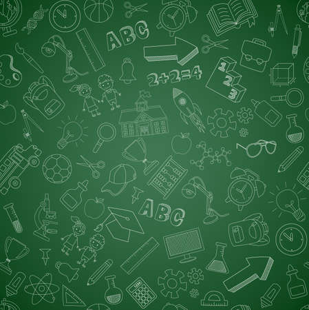 Back to school seamless pattern. illustrationの写真素材