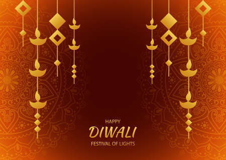 Happy Diwali festival of light celebration. greeting card. Illustrationの写真素材