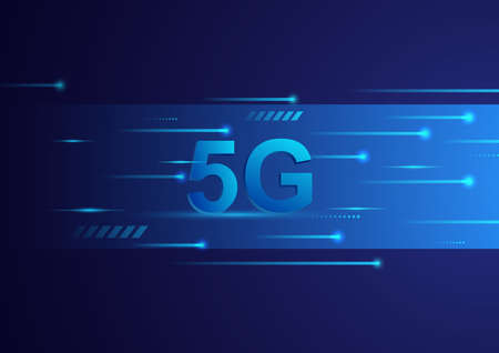 5G High speed technology background. Vector illustrationのイラスト素材