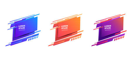 Set of modern abstract banner. Vector Illustrationのイラスト素材