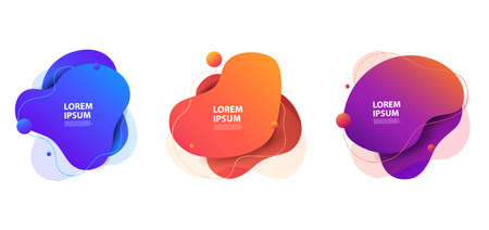 Set of modern abstract banner. Vector Illustrationのイラスト素材