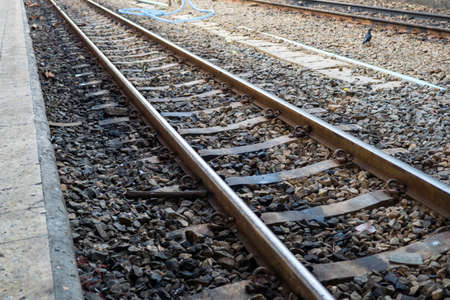 Railroad tracks.