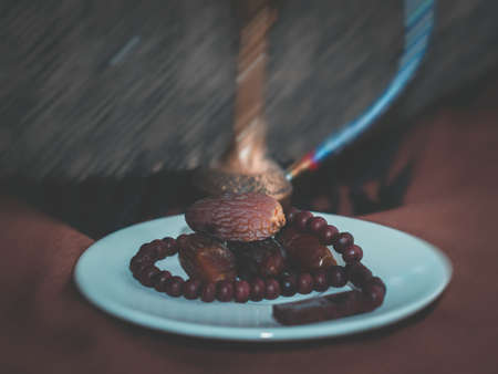 Ramadan Kareem and dates still life.の写真素材