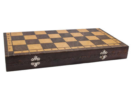 Chess board isolated on white background