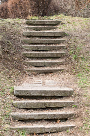 Old medieval stone stairs located in Cluj-Napoca, Romania