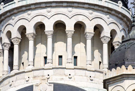 Architecture detail at Orthodox cathedral from Cluj-Napoca, Romaniaの写真素材