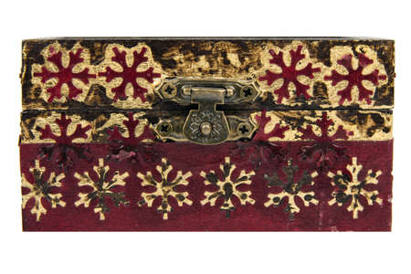 Closeup of vintage jewelry chestの写真素材