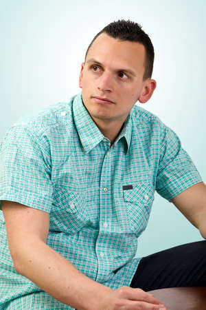 Portrait of handsome young manの写真素材