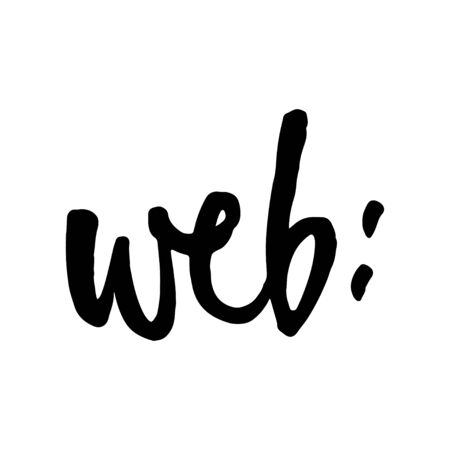 Hand drawn lettering. Word-Web calligraphy. Vector illustration.のイラスト素材