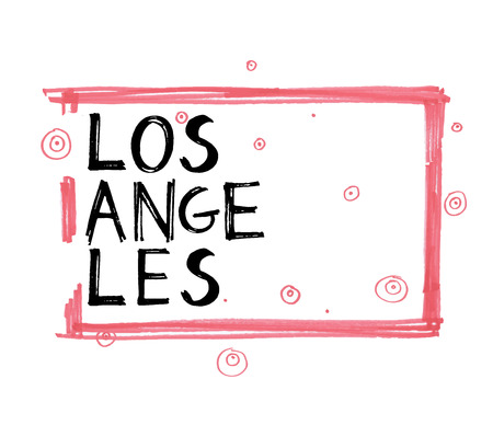 Typography slogan. Hand drawn Los Angeles vector for t shirt printingのイラスト素材