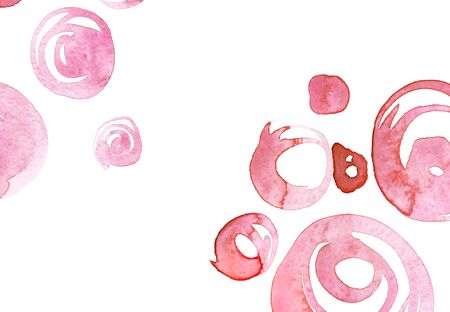 Beautiful watercolor ink drops on white paper, splatter spreading on clear background. Perfect for motion graphics, digital compositionの写真素材