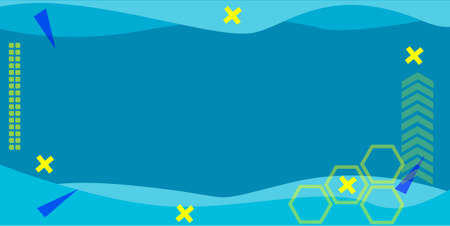 Wave background in light blue and dark blueのイラスト素材