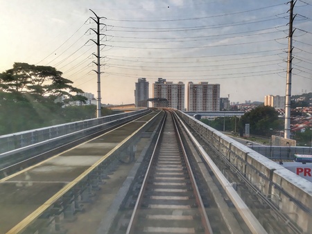 Beautiful railway sceneryのeditorial素材