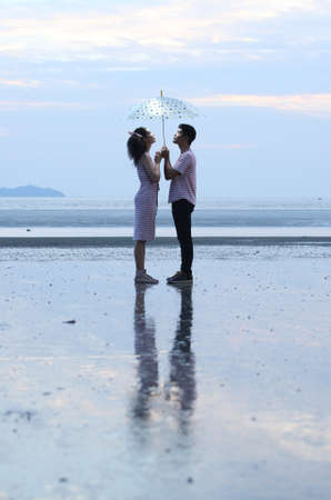 portrait of a young asian couple in love