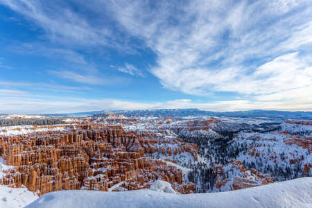 Bryce canyon under winter,の写真素材