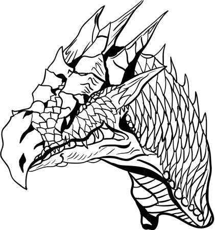 Dragon Head Tattoo  artworkの写真素材