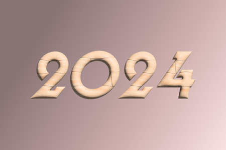 Happy New Year 2024 luxury background for posters and billboards.のイラスト素材