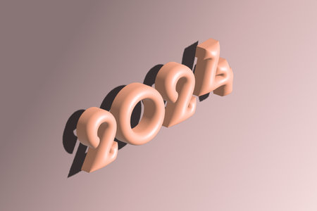 2024 text with 3d shadow effecct.