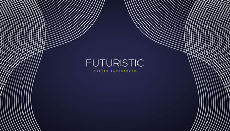 Futuristic Abstract background. Glowing lines banner.のイラスト素材