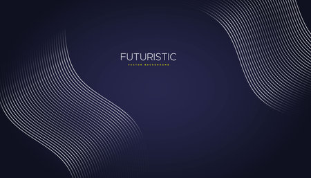 Futuristic Abstract background. Glowing lines banner.のイラスト素材